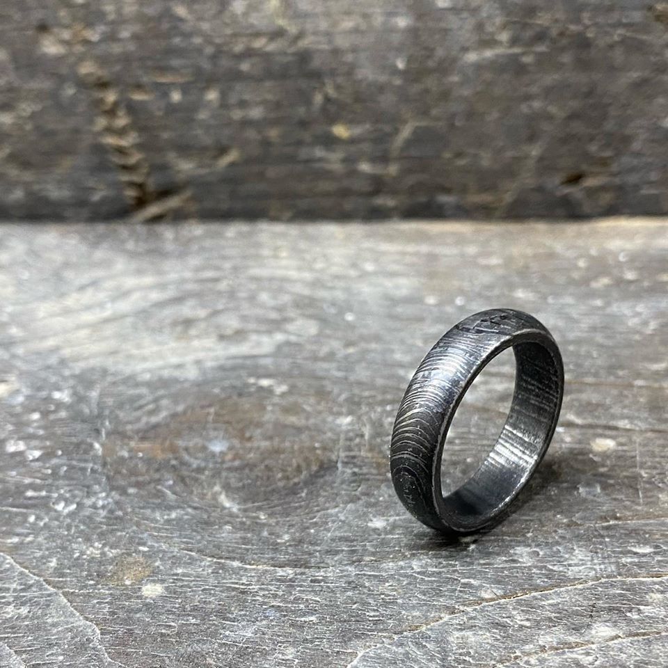 Mild Steel Damascus Ring