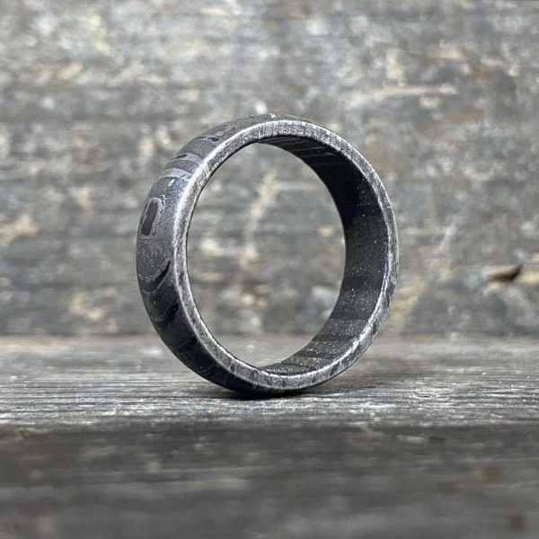 Damascus steel ring, stainless steel damascus ring, damascus ring, black ring, wedding rings, bespoke jewllery, rings for men, men's jewellery, steel ring
