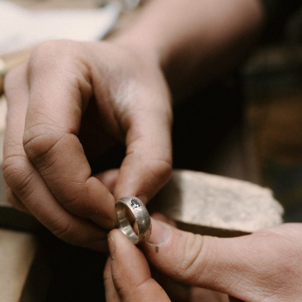Sand cast ring, sand cast rings, sand cast wedding ring, silver sand cast ring, handmade silver cast ring uk
