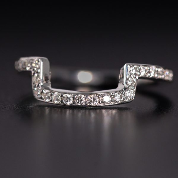 Diamond wedding ring, diamond ring shaped engagement ring, 9ct white gold, white gold ring, white gold wedding ring