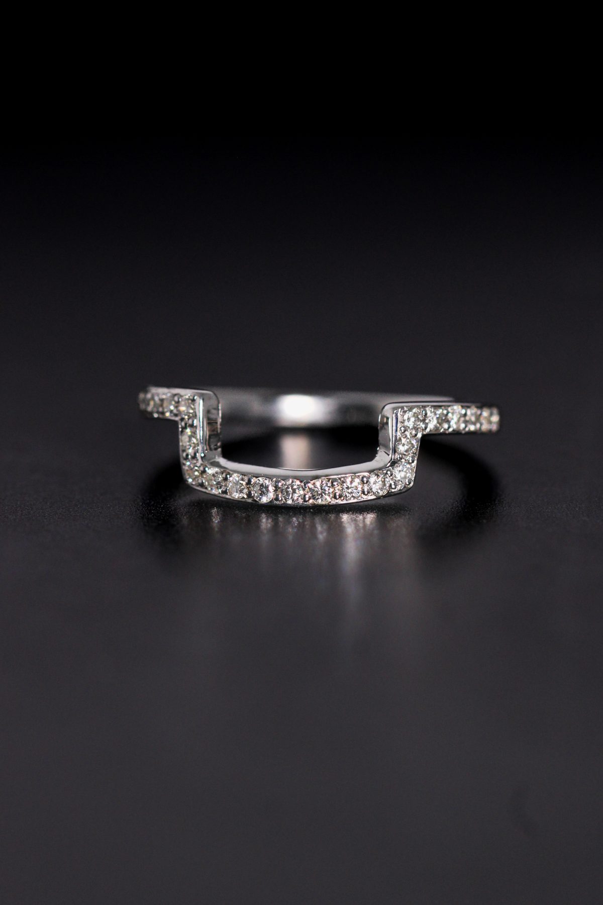 Diamond wedding ring, diamond wedding band, bespoke diamond ring, shaped rings to fit engagement ring, bespoke white gold ring