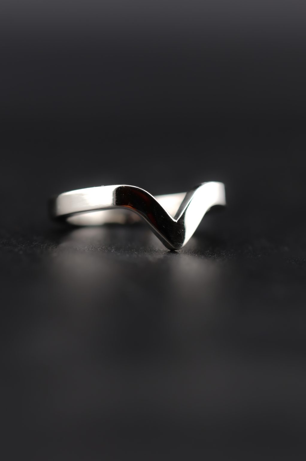 Silver Rings Devon Chevron Wedding Ring | Shaped Wedding Ring | Handmade in Devon, UK