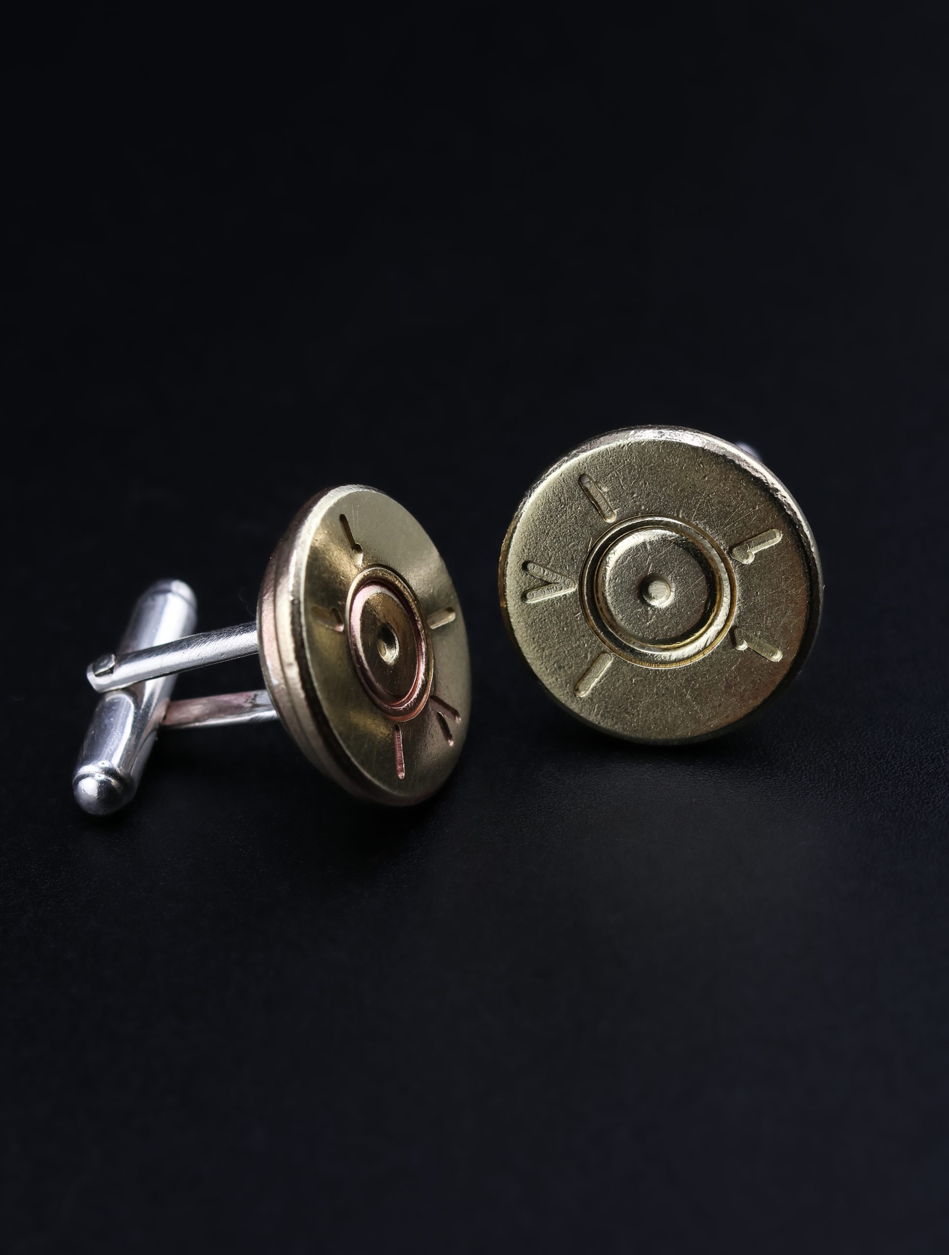 9E2A5784 Rifle Shell Cufflinks with Sterling Silver Backs - Image 2